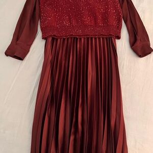 Marella Three Piece Set; Blouse and Skirt in size 8, Sweater Vest in Large